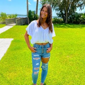 Free People Ripped Mom Jeans